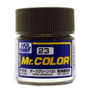 Mr Hobby (Gunze) C023 Mr Color Semi Gloss Green 2 Lacquer Paint 10ml